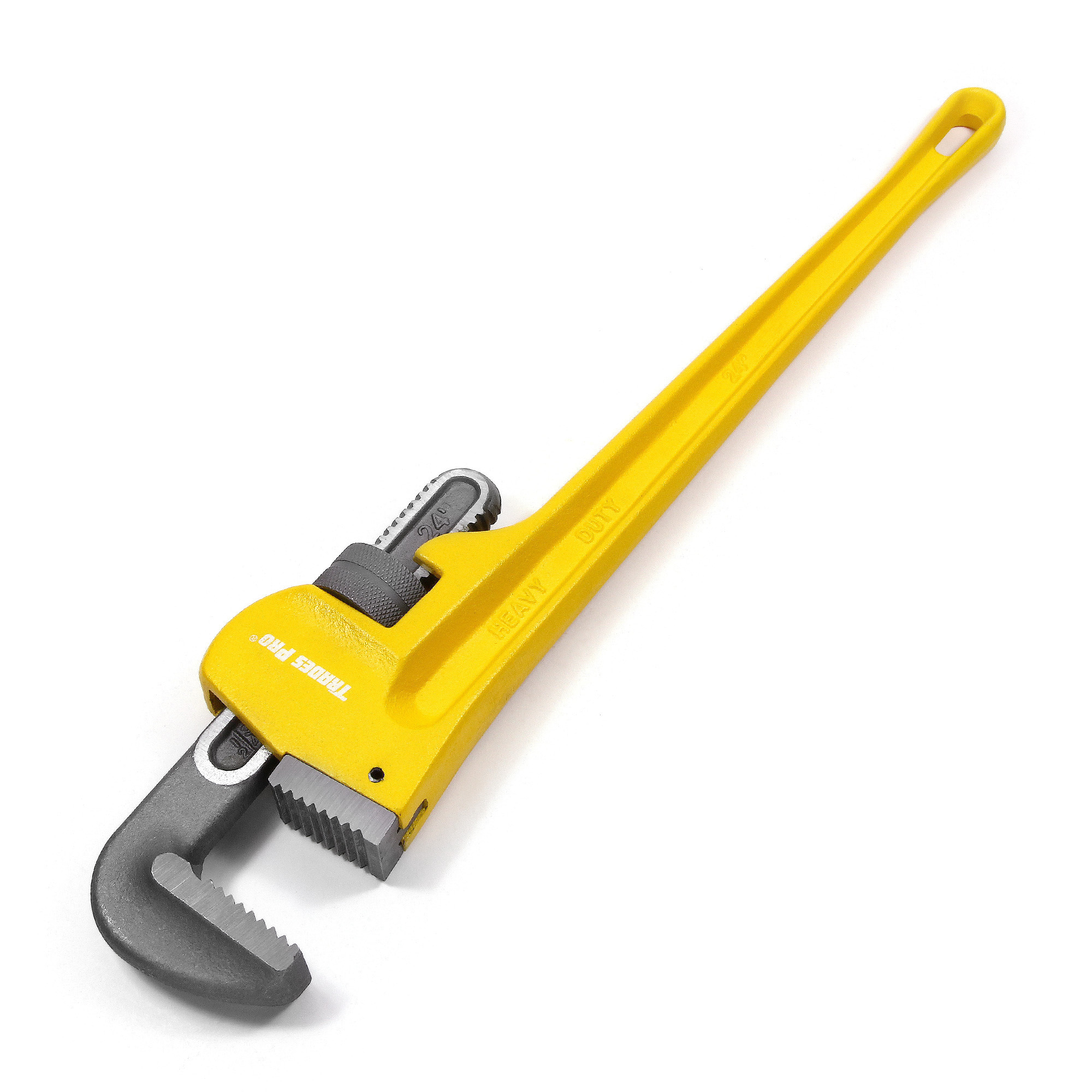 Trades Pro Heavy-Duty Pipe Wrench — 24in., Heat-Treated Drop Forged Steel, 3 3/4in. Jaw Capacity, Model# 830924